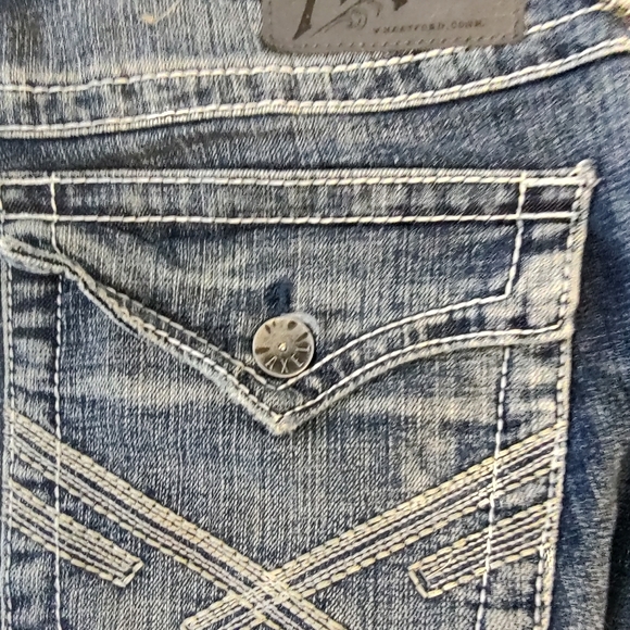 axel jeans 34x30 Wolcott Made In America Vintage Boot Cut Denim Jeans - Picture 3 of 5